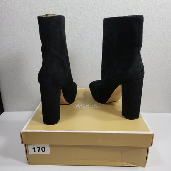Michael Kors Frenchie Suede Platform Booties SIZE-10-M COD/170 - Picture 2 of 7